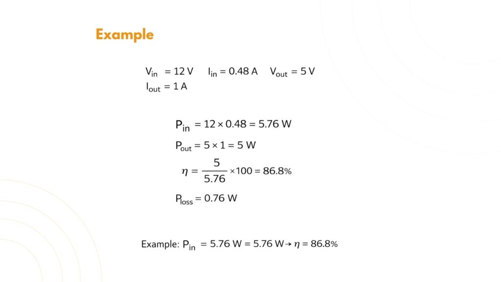 buck converter efficiency equation