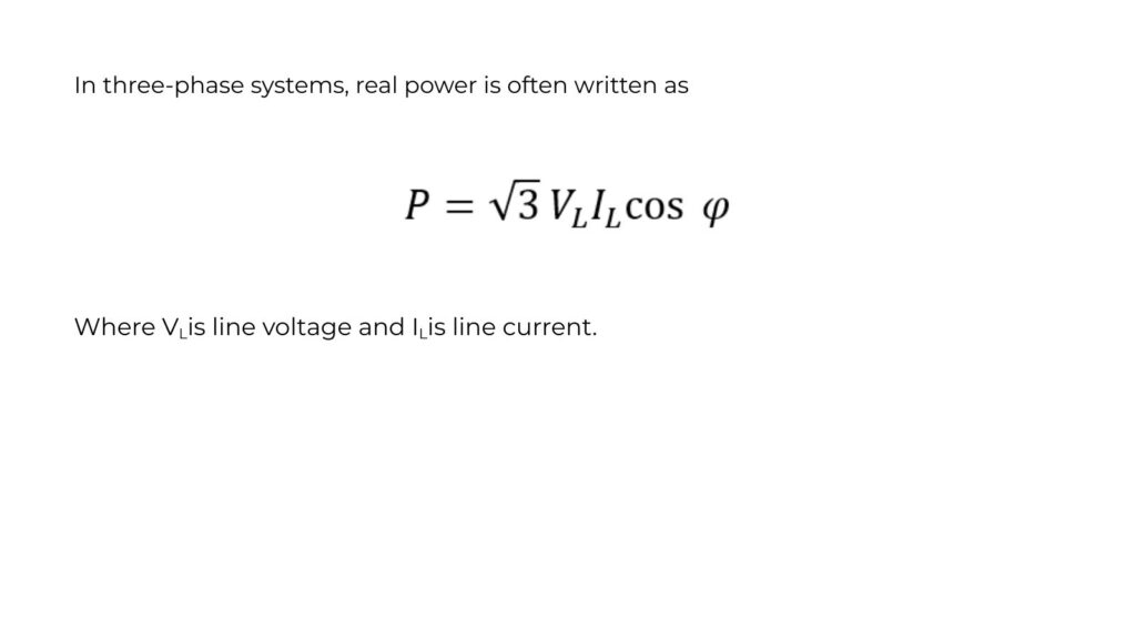 3 phase power factor explained