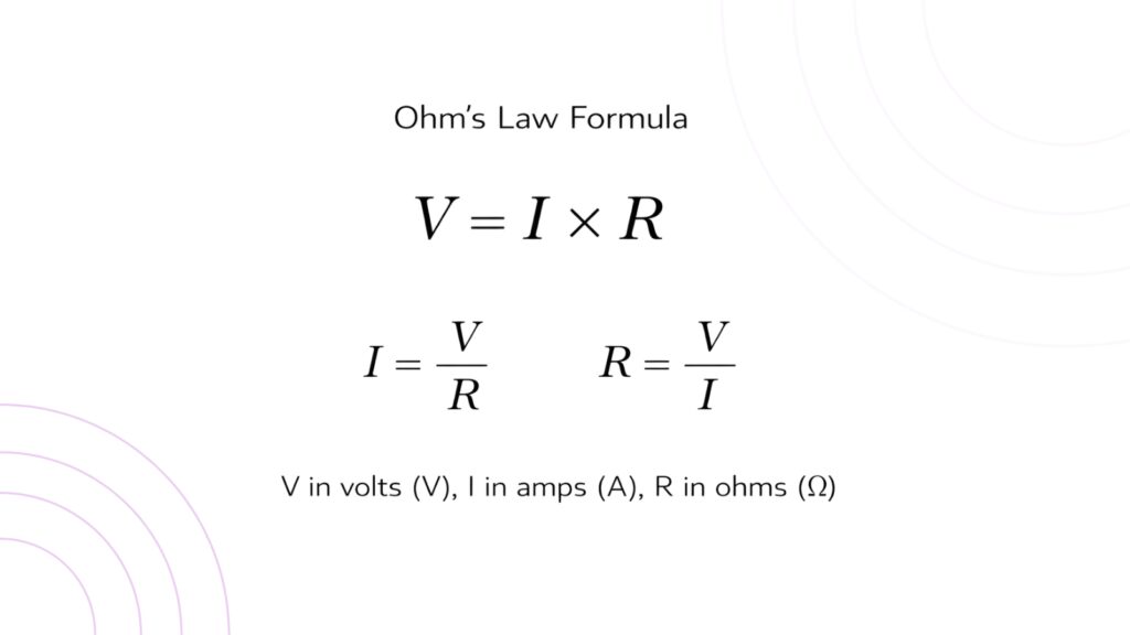 ohm’s law formula