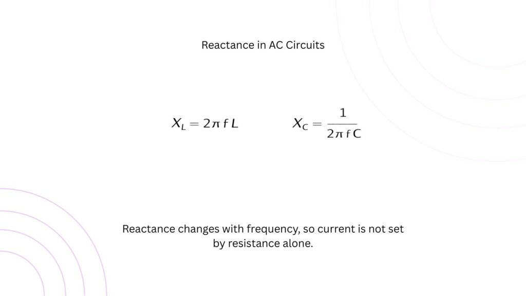 Inductive reactance and capacitive reactance formula