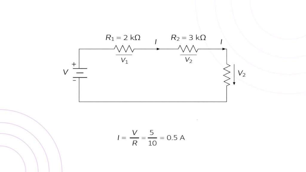 ohm’s law formula Explained using series circuit