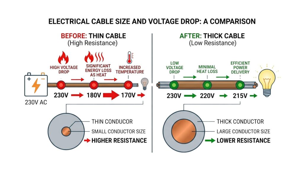 Voltage Drop in Long Cable Run