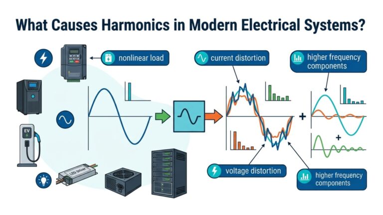 what causes harmonics in modern electrical systems