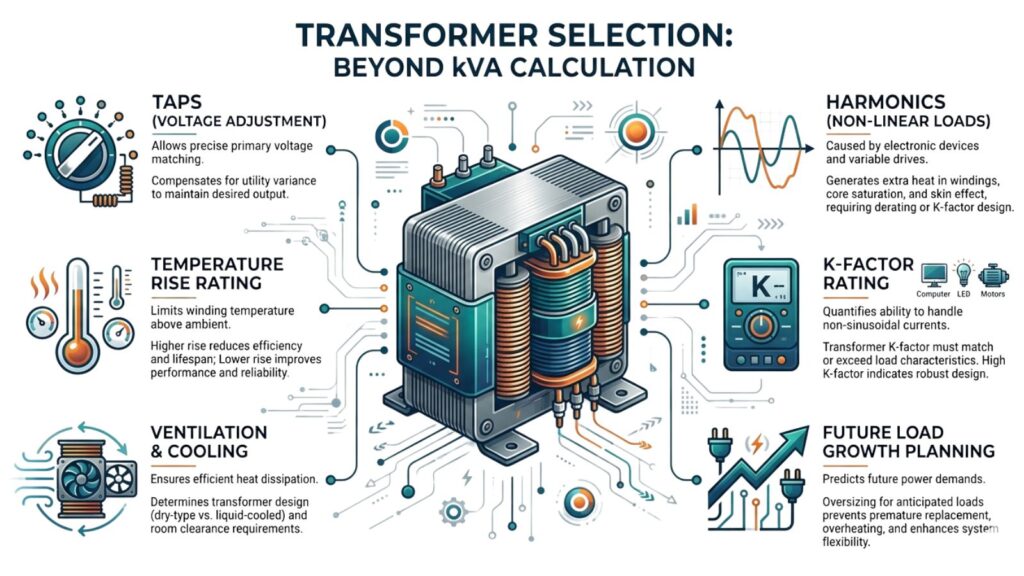 how to size a transformer for commercial or residential loads