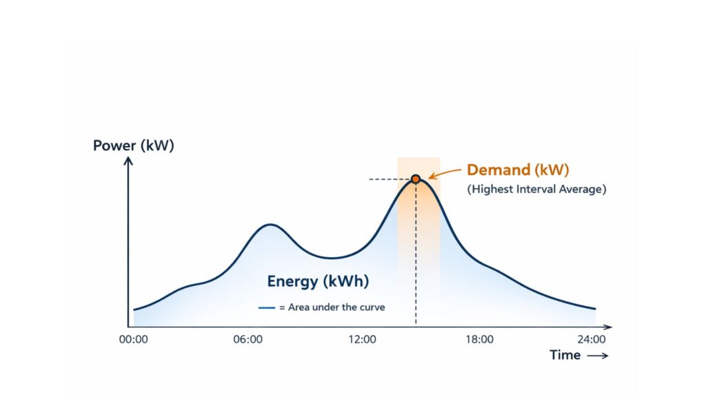 Demand is the instantaneous peak