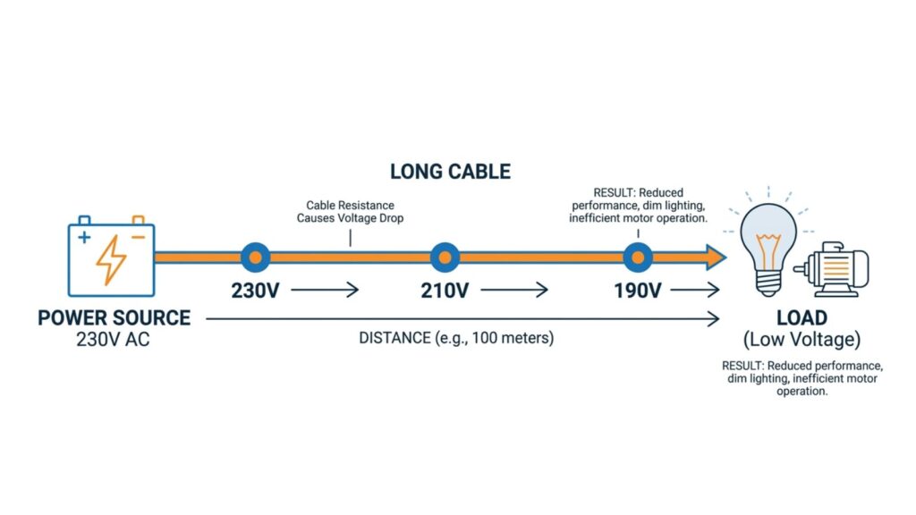 Voltage Drop in Long Cable Run