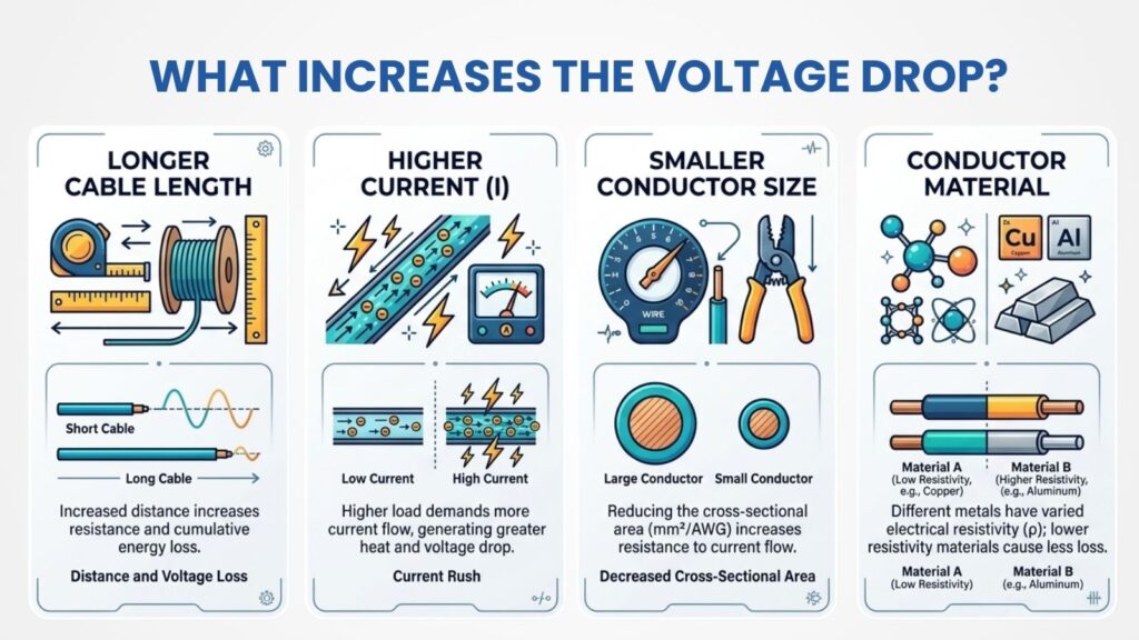 How to calculate voltage drop step by step