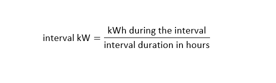 the meter calculates interval demand