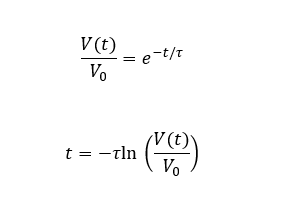 re arranged RC time constant equation