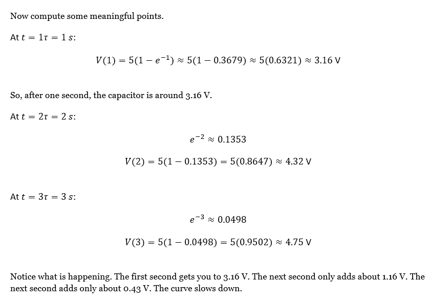 example rc time constant equation