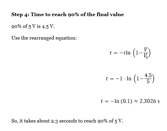 example rc time constant equation