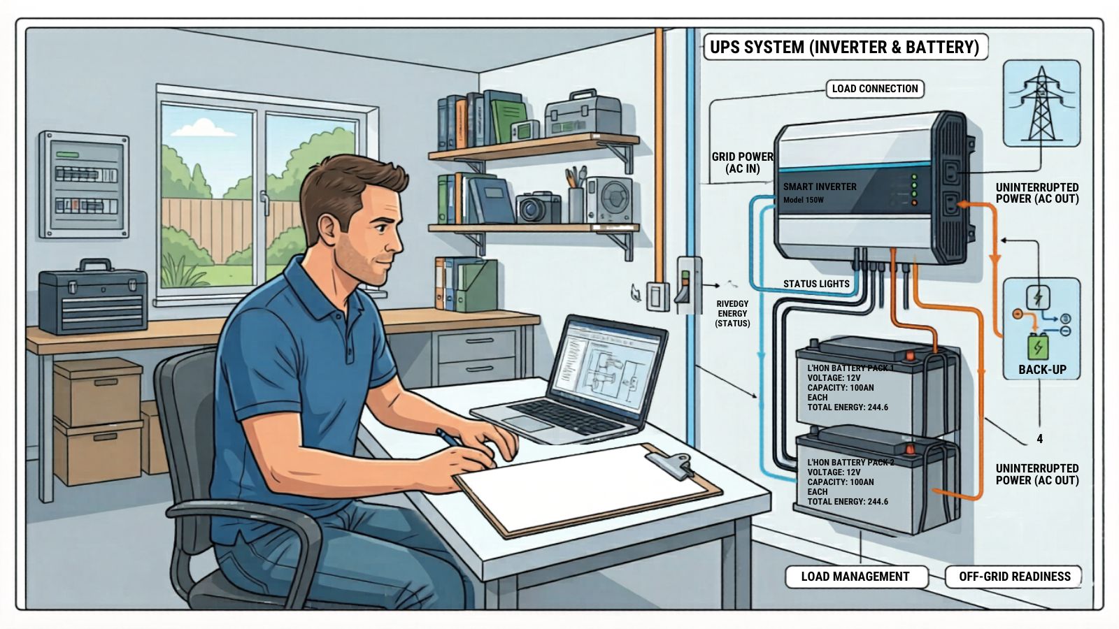battery backup time for home UPS