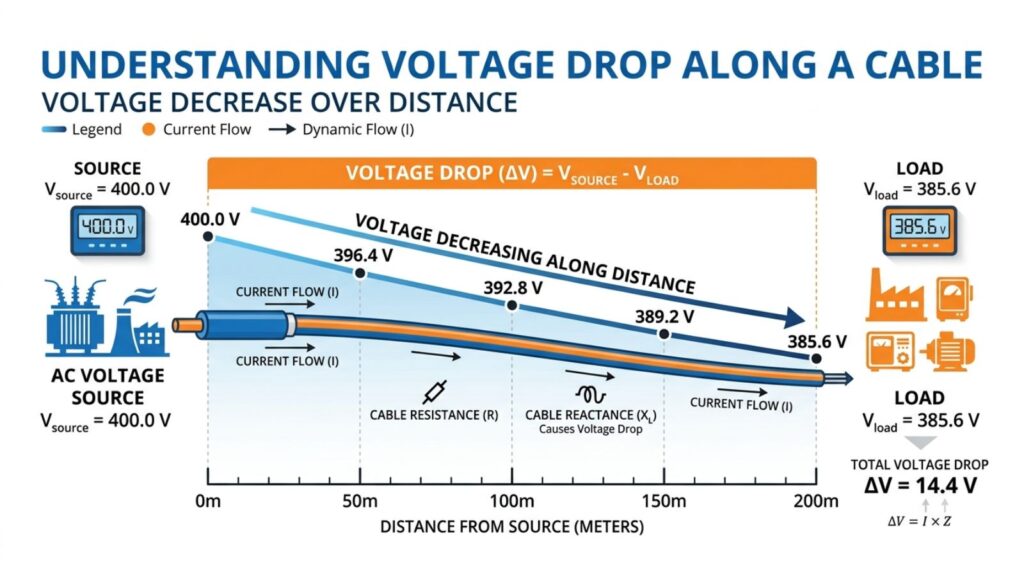 Maximum Allowable Voltage Drop as per IEC & NEC