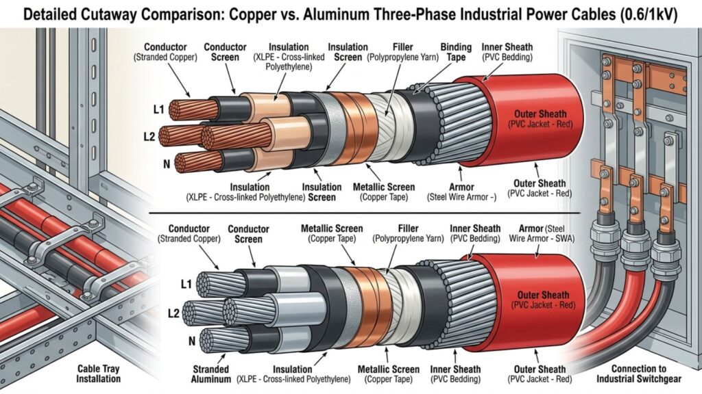 Cable Size for 415V Three-Phase Loads