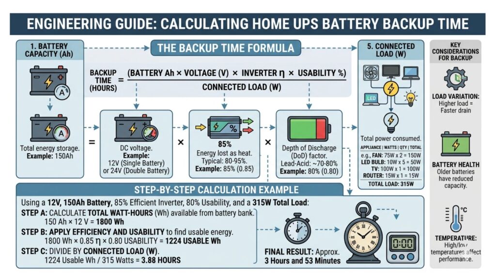 battery backup time for home UPS