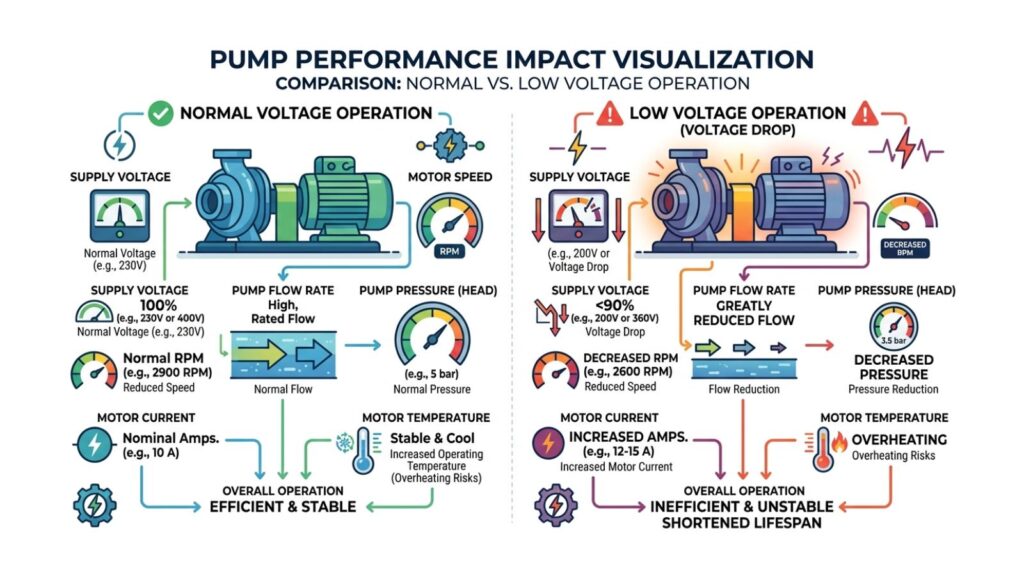 Why Voltage Drop Matters in Motors, Pumps, and HVAC Systems
