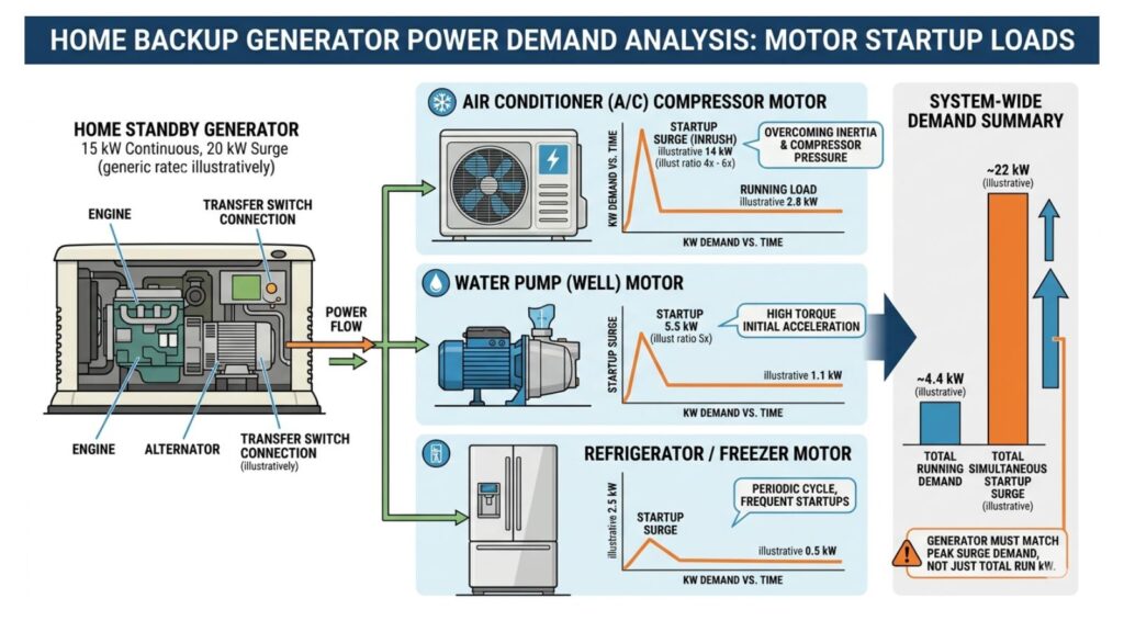 generator size for motor starting loads