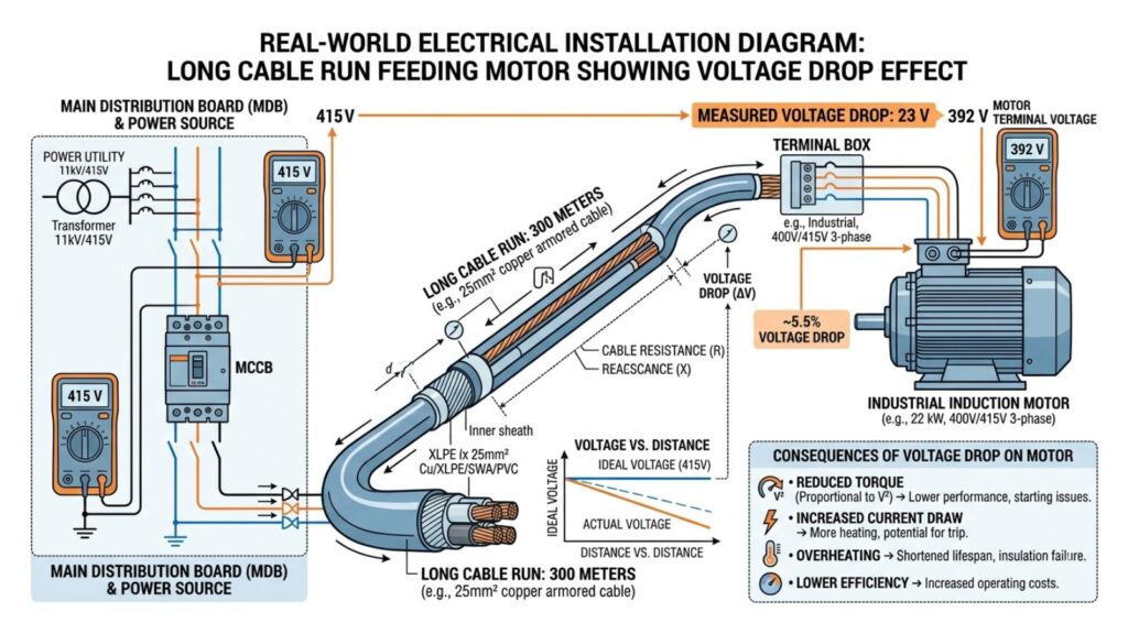 Maximum Allowable Voltage Drop as per IEC & NEC