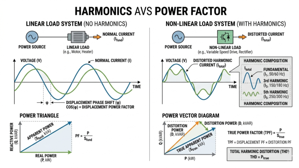 harmonics vs power factor