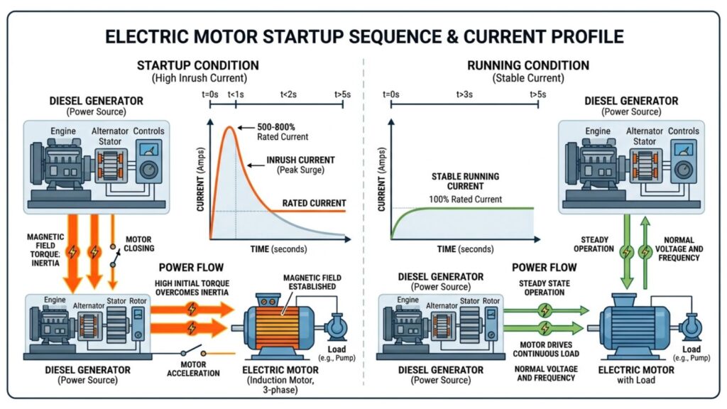 generator size for motor starting loads