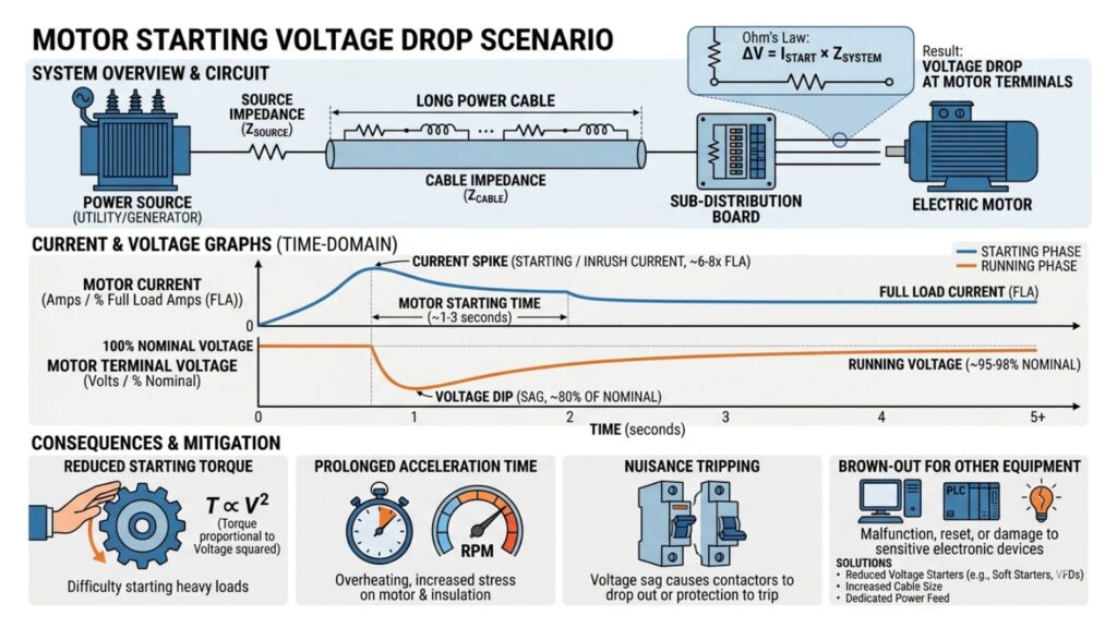 Why Voltage Drop Matters in Motors, Pumps, and HVAC Systems