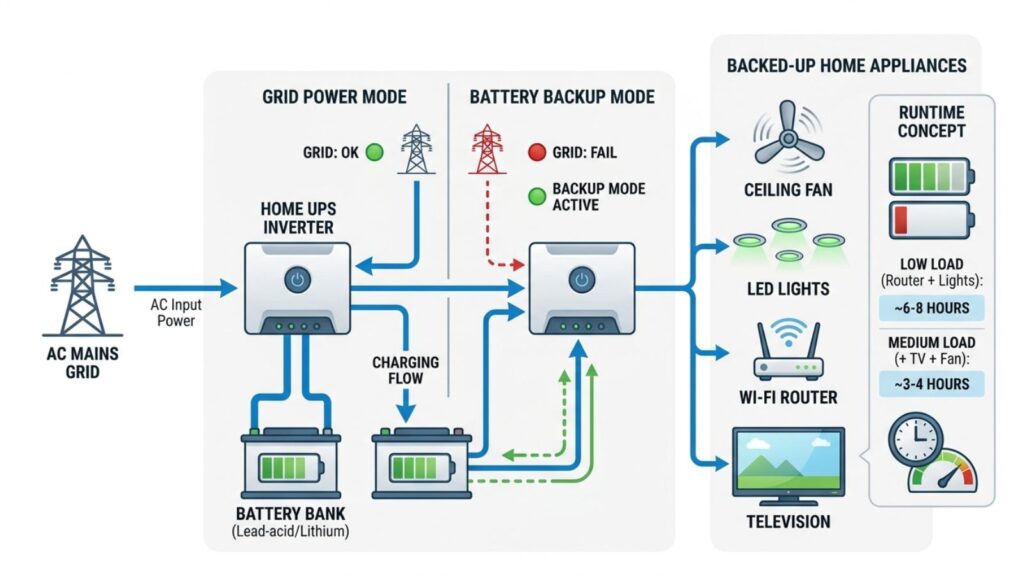battery backup time for home UPS